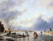 Schelfhout Andreas Scaters with sledge Sun. Schelfhout, 
