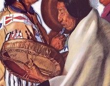 lrs Reiss Winold Blackfeet Drummers. , Winold