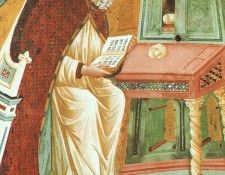 Giotto The Doctors of the Church, detail of St. Jerome, befo.   