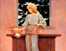 Maxfield Parrish Lady Violetta About to Make Tarts, 1921 sqs. ������, Maxfield