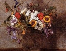Fantin Latour Henri Diverse Flowers. -, ---