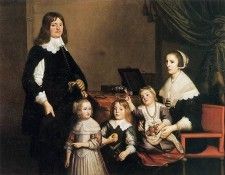 Honthorst van Gerard Portrait of an unknown family Sun. Honthorst,  