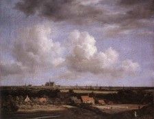 RUISDAEL Jacob Isaackszon van Landscape With A View Of Haarlem. ,  