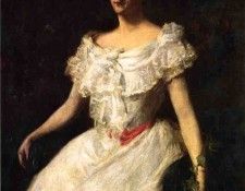 Chase William Merritt Portrait of a Lady with a Rose. ����, ������ �������