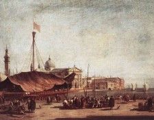 GUARDI Francesco The Piazzetta Looking toward San Giorgio Maggiore.  