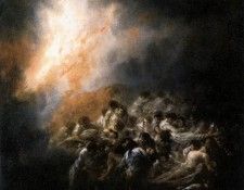 GOYA Francisco de Fire at Night.   ,  