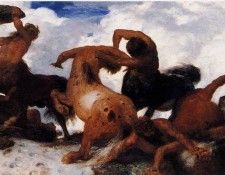 Bcklin Arnold Centaur fight Sun. Bcklin, 