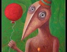 Woodman with red balloon  by FrodoK. , K