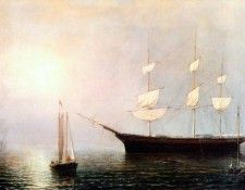 lane ship starlight in the fog 1860. ,  