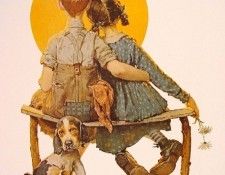 Boy and Girl Gazing at Moon. �������, ������