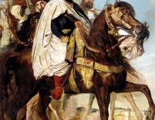 Chasseriau Theodore Ali Ben Hamet Caliph of Constantine of the Haractas followed by his Escort 18. Chasseriau, ������