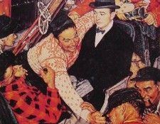 Skiers on a train. �������, ������