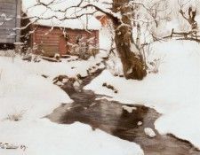 Thaulow Fritz Winter On The Isle Of Stord. Thaulow 