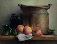 049 Copper Pot and Peaches.  