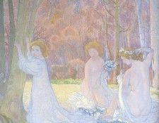 Denis Maurice Figures In A Spring Landscape. , 