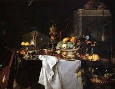 Heem Jan Davidsz De Still Life Of Dessert. ,   
