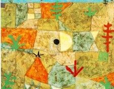 Klee Southern gardens, 1936, Oil on paper, Collection Norman. , 