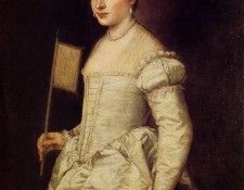 Titian Woman in white 1555.  ( )