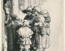 Rembrandt Beggars at the Door 1648. ,  