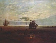 friedrich evening by the baltic 1831. ,  