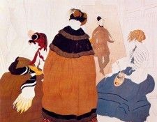 bakst in the artists studio 1908. , 