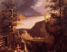 Cole Thomas Daniel Boone Sitting at the Door of His Cabin on the Great Osage Lake Kentucky 1826. , 