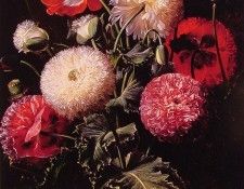 Still Life with Pink Red and White Poppies. ������, ����� Laurentz
