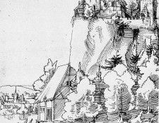 HUBER Wolf Landscape with Castle. �����, ���������