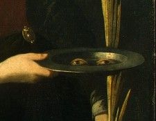 Zurbaran Saint Lucy, detlalj 4, c. 1625-1630, NG Washington. ,  