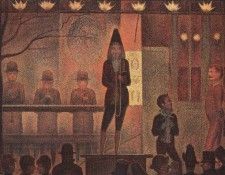 Seurat La Parade, 1888, 100x150.5 cm, oil on canvas, Metropo. , 