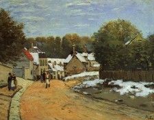 Sisley Early Snow at Louveciennes, 1870-71, oil on canvas, M. , 
