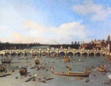 canaletto london, westminster bridge from the north on lord mayors day, 19 october 1746. 