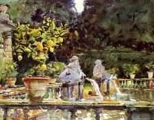 Sargent John Singer Villa de Marlia A Fountain. ,  