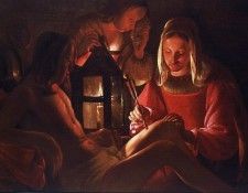 St Irene Removing Arrows from St Sebastians Leg CGF.    