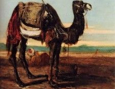 Decamps Alexandre Gabriel A Bedouin And A Camel Resting In A Desert Landscape. Decamps, ���������, �������