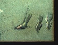 Degas Dancer Seen fro Behind and 3 Studies of Feet c1878 de. , --