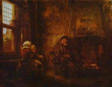 Rembrandt - Tobit and Anna.    