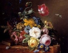 Koning Elisabeth Johanna Still life with flowers Sun . , 