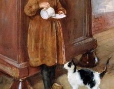 Krabbe Heinrich A saucer milk for the cat Sun. , 