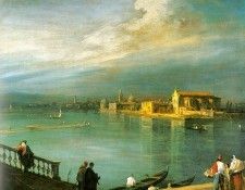 Canaletto San Cristoforo, San Michele & Murano- From Fondame. 