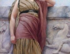 Godward Leaning on the Balcony 1892. ,  