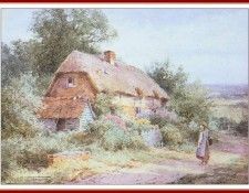 StannardHenryJohnSylvester GirlLookingAtACottage-We (f018). ��������, ����� � ���������, ����