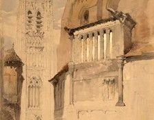 Ruskin John Tower of the Cathedral at Sens c. 1845. ������, ����