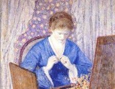 frieseke girl in blue c1917-19. Frieseke, ������� ����