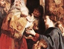 Rubens Descent from the Cross detail right wing. ������, ����� �����