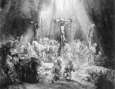 Rijn van Rembrandt The three crosses Sun. ,  