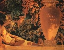 Parrish The Garden of Allah detail. , Maxfield