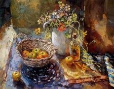 Jansen Ren Floor still life with contra light Sun. , 