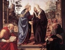 Piero di Cosimo The Visitation with Sts Nicholas and Anthony 1489 90. ,  