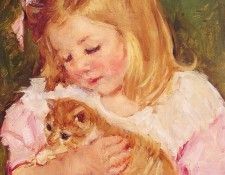 Sara Holding A Cat.  